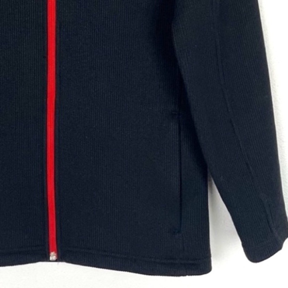 Spyder Boys XL 18 Black Fleece Jacket Red Zip Spider Logo - Picture 6 of 10